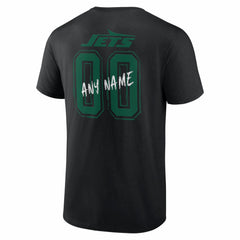 New York Jets Hustle Personalized Name & Number T-Shirt Black | NFL