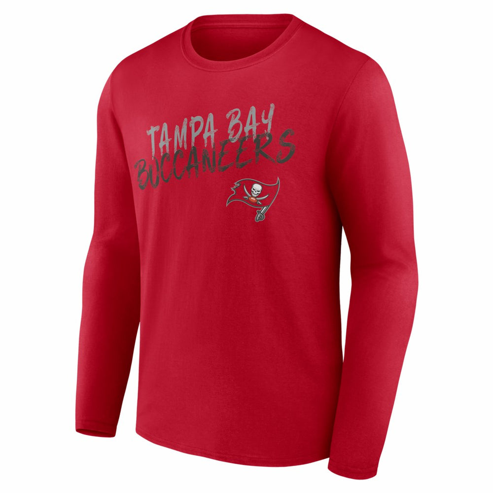 Tampa Bay Buccaneers Hustle Personalized Name & Number Long Sleeve T-Shirt Red | NFL