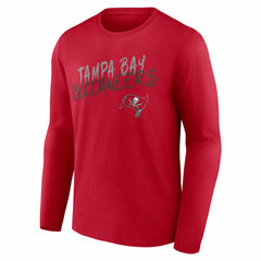 Tampa Bay Buccaneers Hustle Personalized Name & Number Long Sleeve T-Shirt Red | NFL