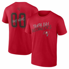Tampa Bay Buccaneers Hustle Personalized Name & Number T-Shirt Red | NFL