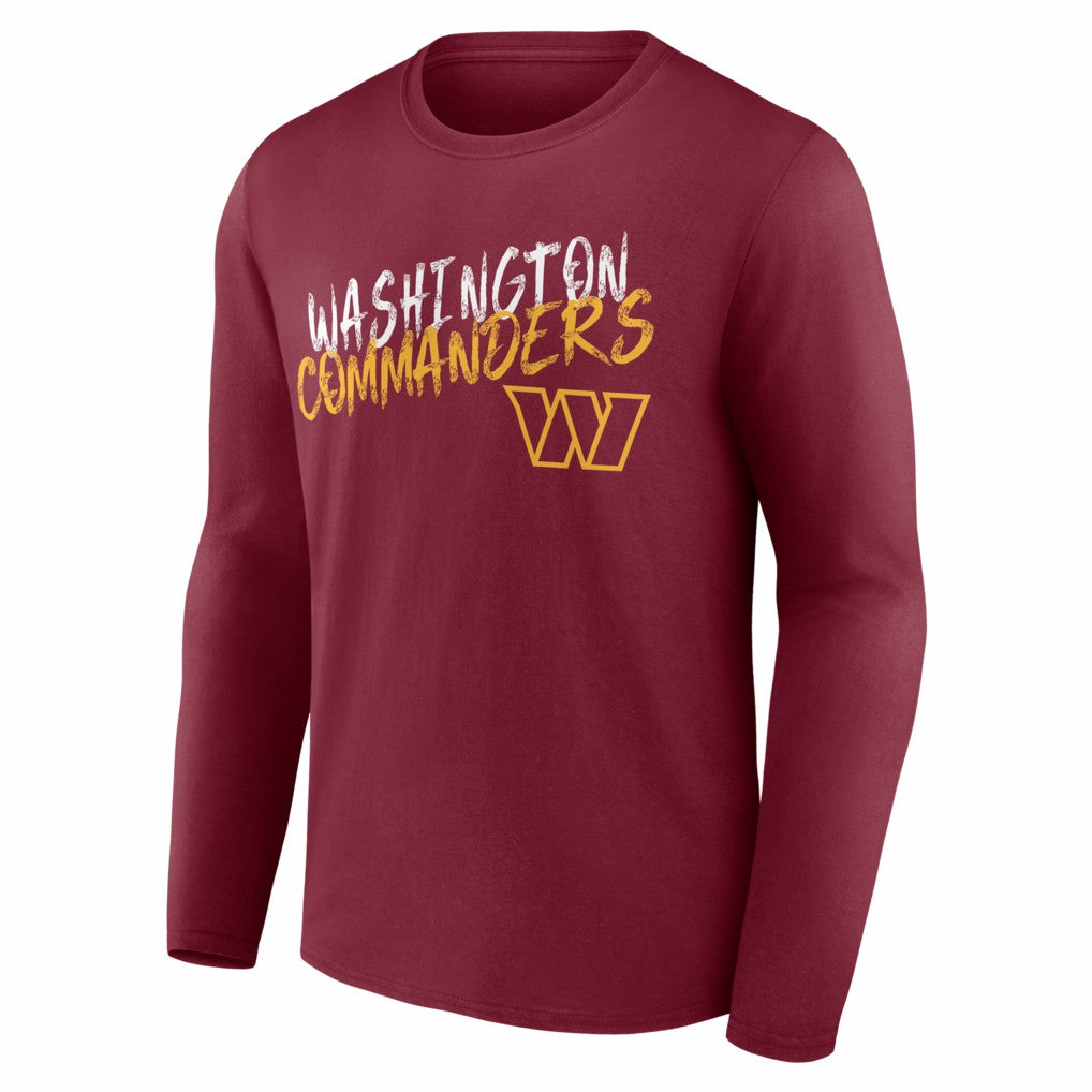 Washington Commanders Hustle Personalized Name & Number Long Sleeve T-Shirt Burgundy | NFL
