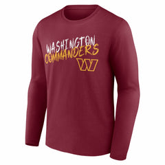 Washington Commanders Hustle Personalized Name & Number Long Sleeve T-Shirt Burgundy | NFL