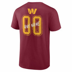 Washington Commanders Hustle Personalized Name & Number T-Shirt Burgundy | NFL