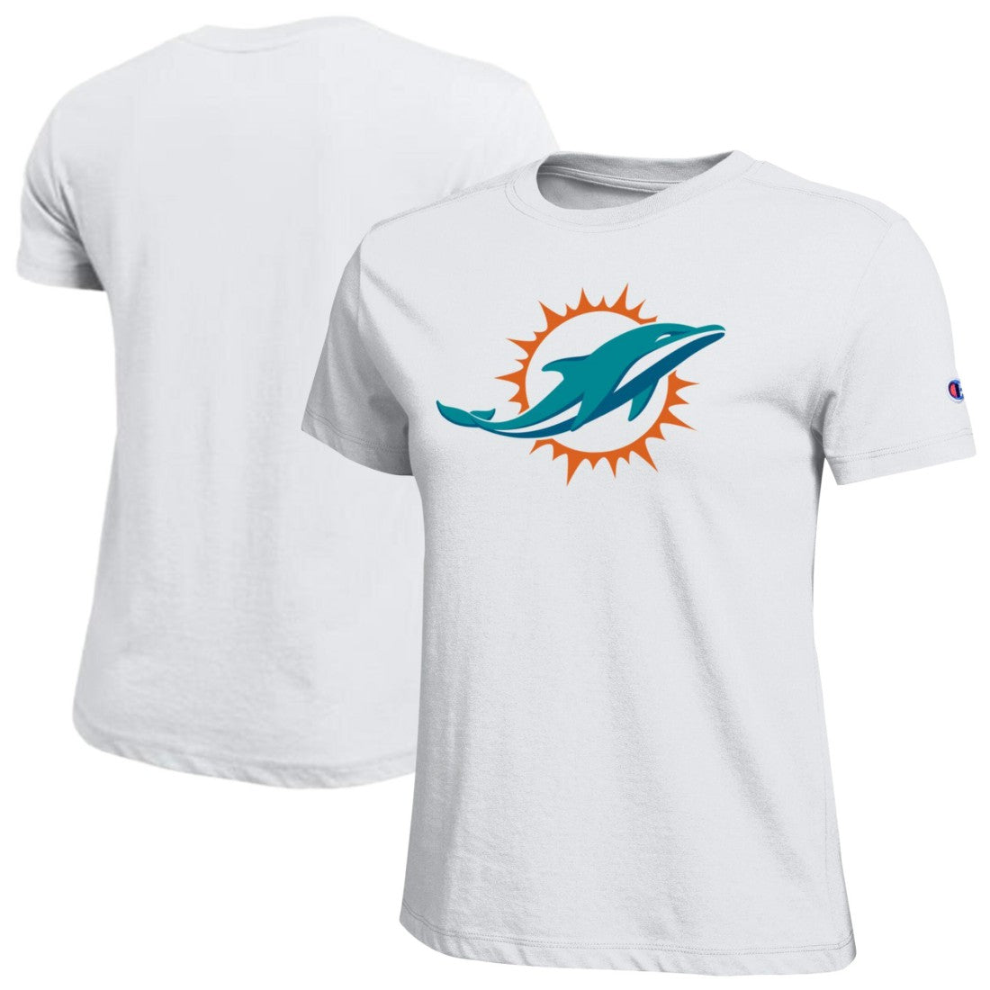 Miami Dolphins Champion Women's Logo T-Shirt White | NFL