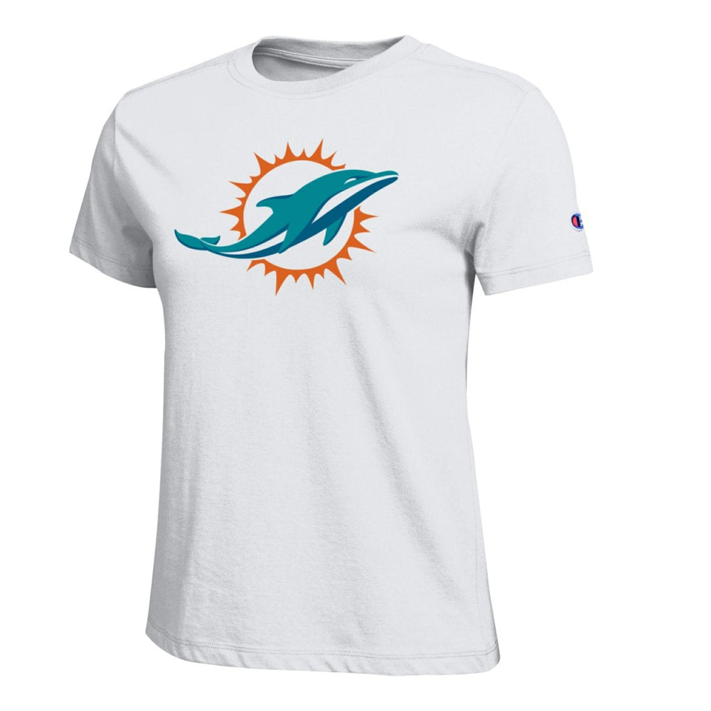 Miami Dolphins Champion Women's Logo T-Shirt White | NFL
