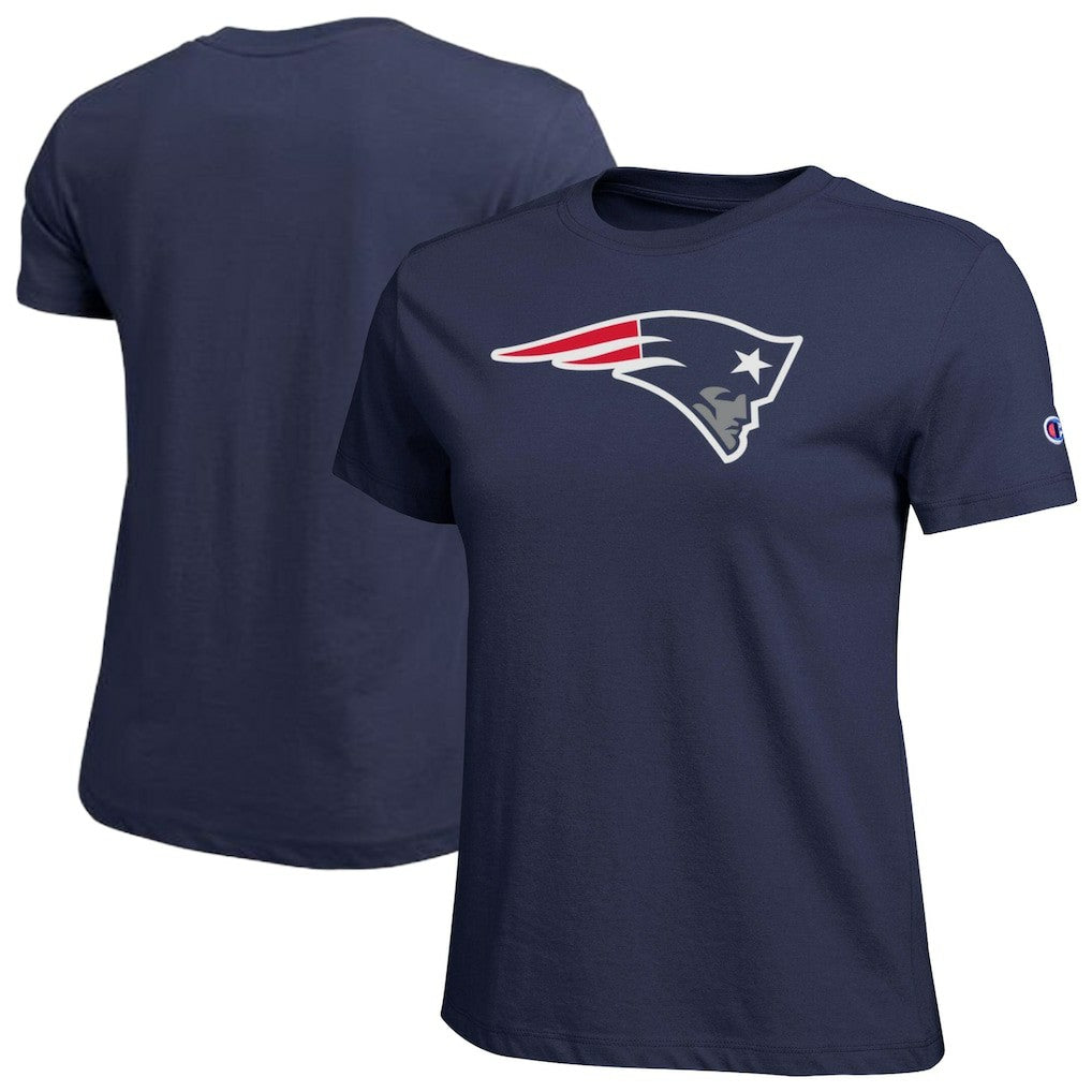 New England Patriots Champion Women's Logo T-Shirt Navy | NFL