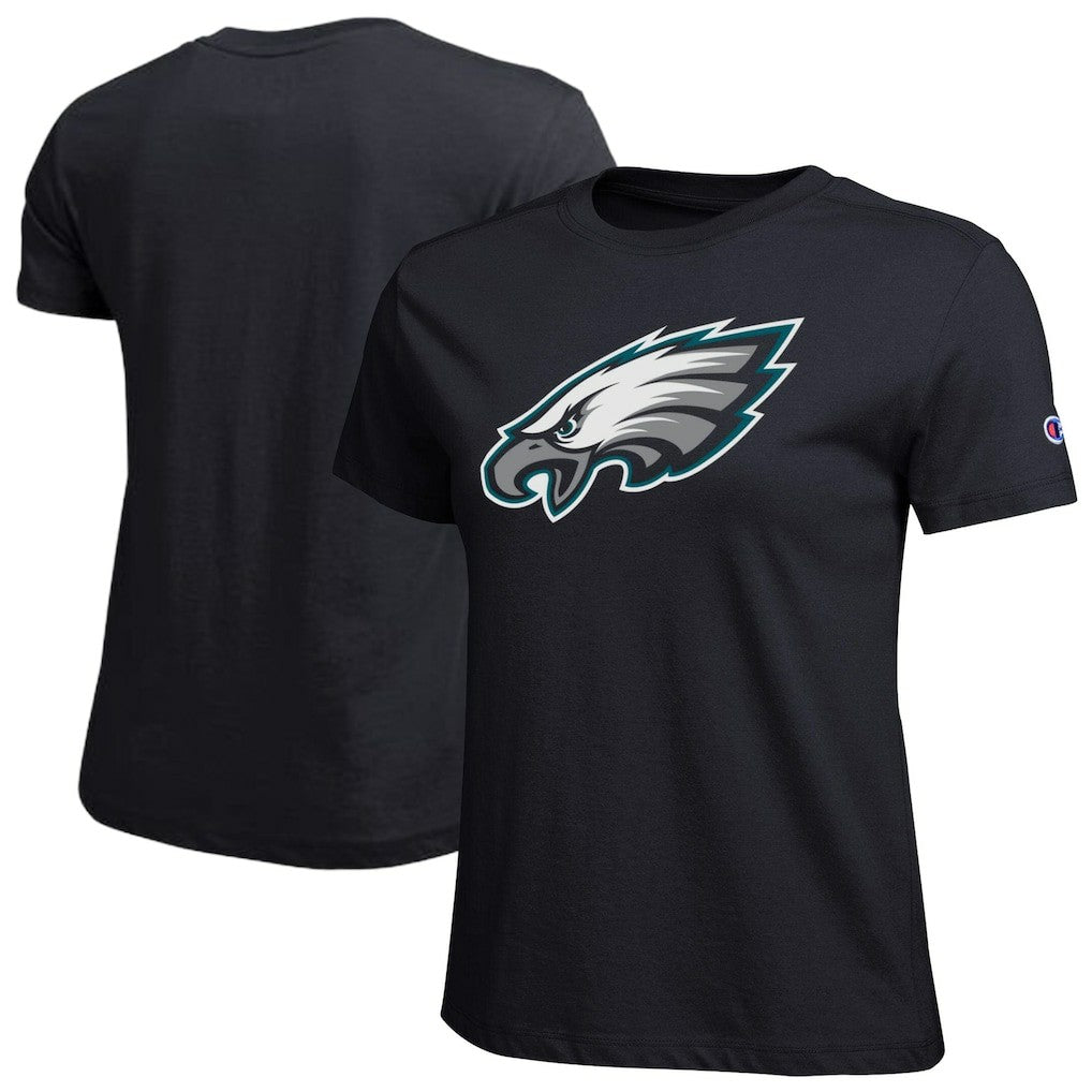 Philadelphia Eagles Champion Women's Logo T-Shirt Black | NFL