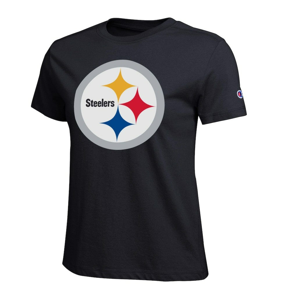 Pittsburgh Steelers Champion Women's Logo T-Shirt Black | NFL