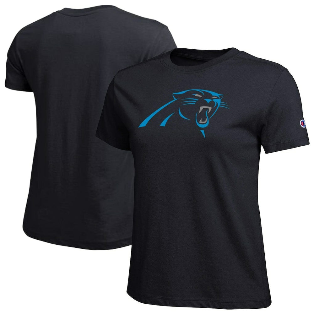 Carolina Panthers Champion Women's Logo T-Shirt Black | NFL