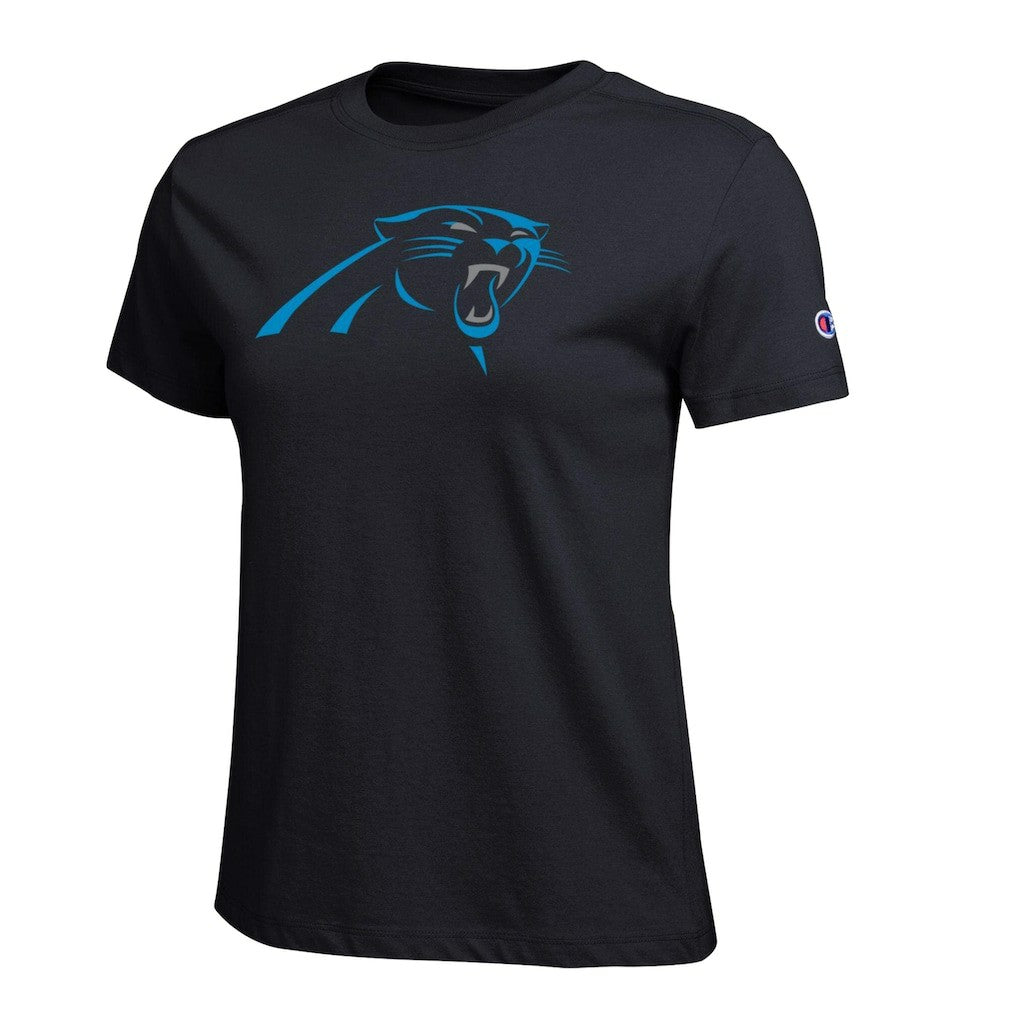 Carolina Panthers Champion Women's Logo T-Shirt Black | NFL