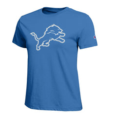 Detroit Lions Champion Women's Logo T-Shirt Blue | NFL
