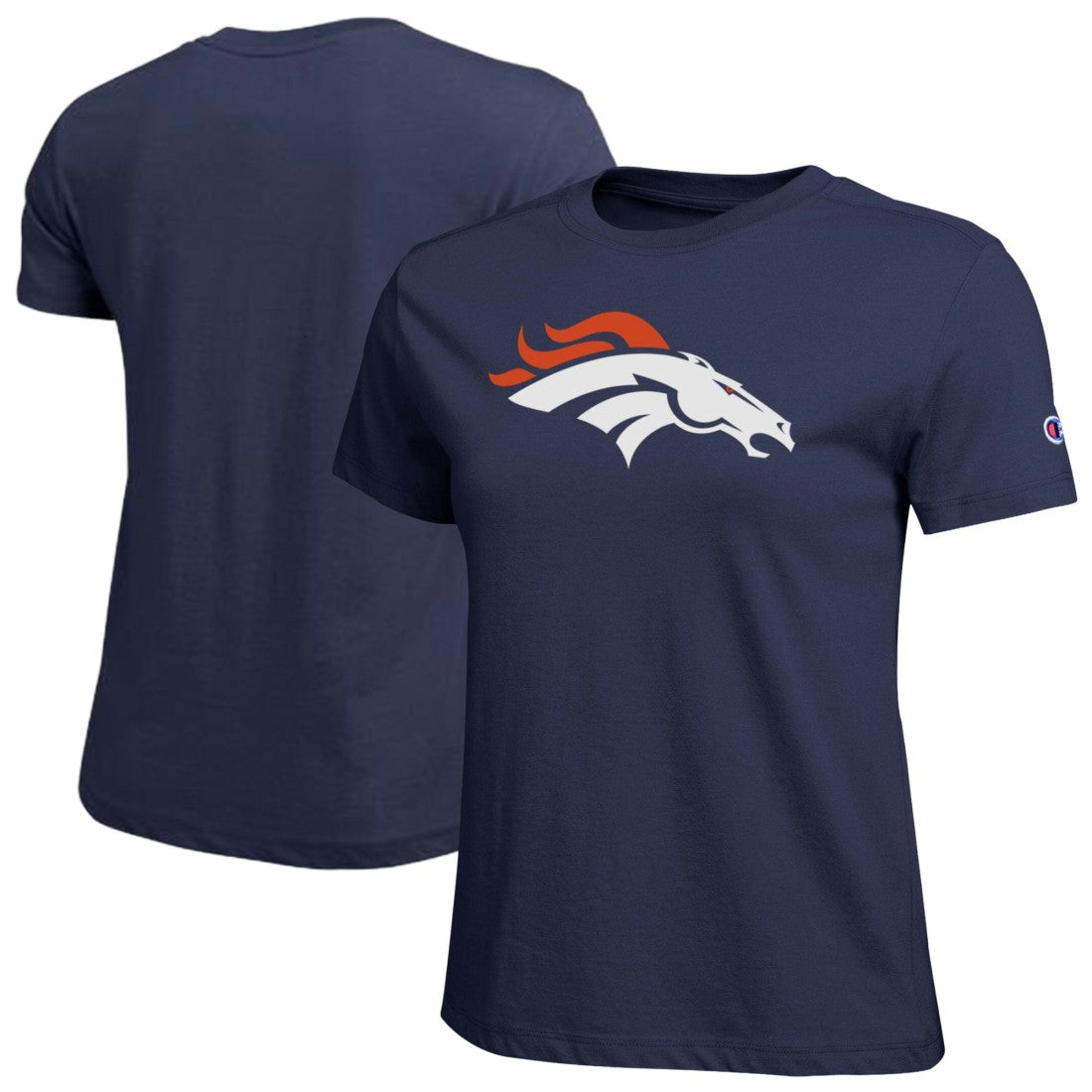 Denver Broncos Champion Women's Logo T-Shirt Navy | NFL