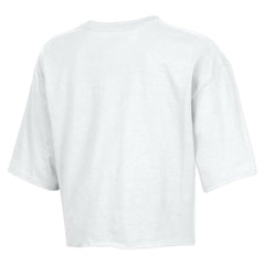 New England Patriots Champion Women's Boyfriend Cropped T-Shirt White | NFL