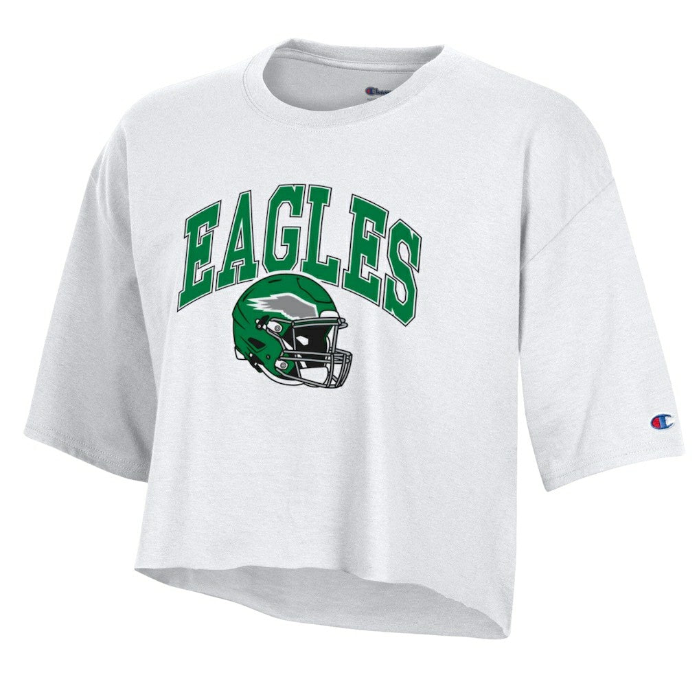 Philadelphia Eagles Champion Women's Boyfriend Cropped T-Shirt White | NFL