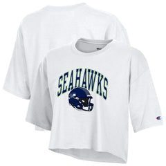 Seattle Seahawks Champion Women's Boyfriend Cropped T-Shirt White | NFL