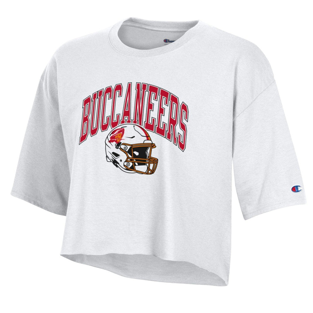 Tampa Bay Buccaneers Champion Women's Boyfriend Cropped T-Shirt White | NFL