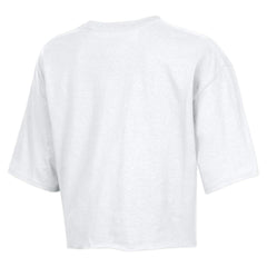 Denver Broncos Champion Women's Boyfriend Cropped T-Shirt White | NFL