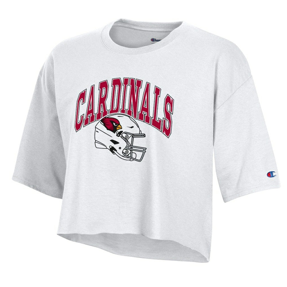 Arizona Cardinals Champion Women's Boyfriend Cropped T-Shirt White | NFL