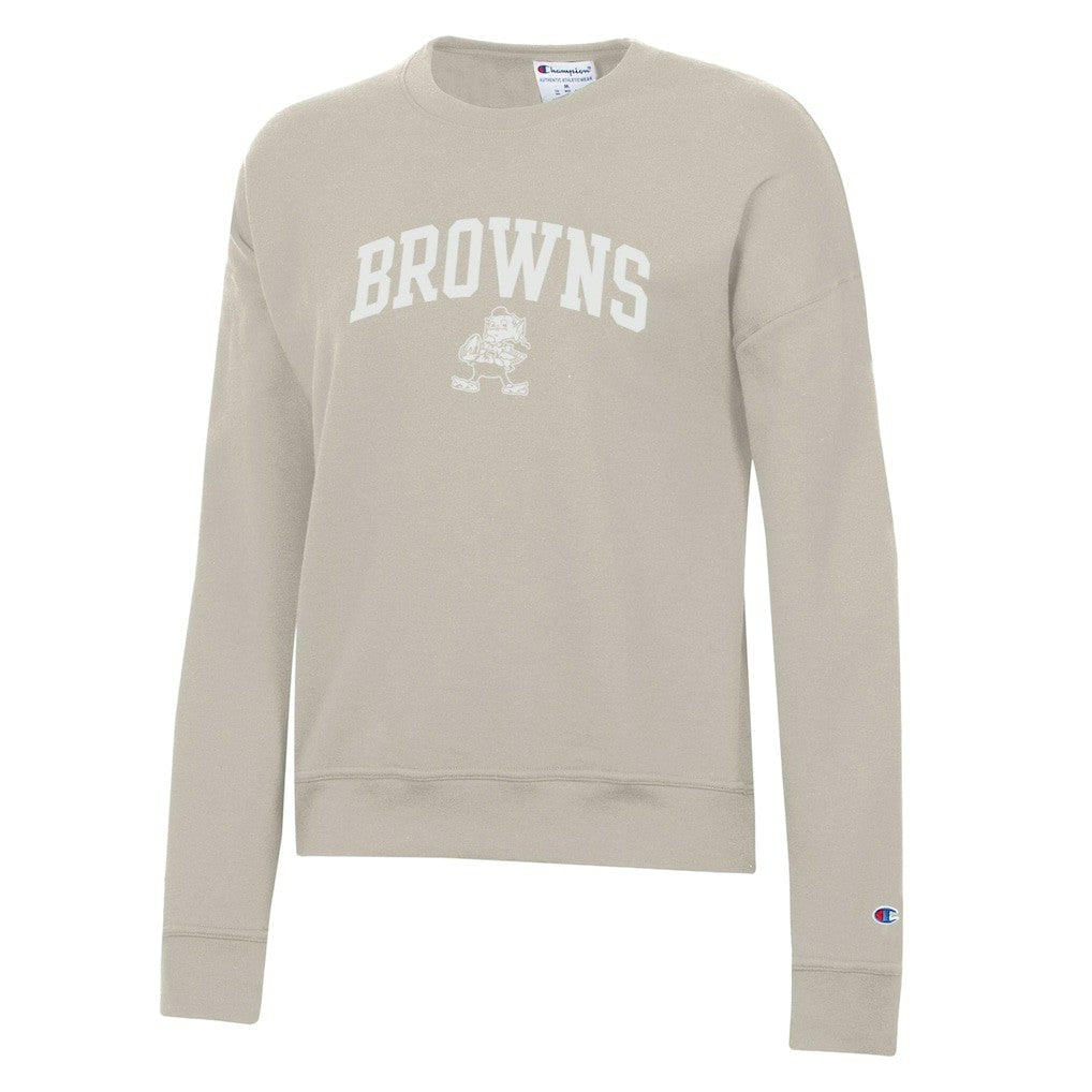 Cleveland Browns Champion Women's Powerblend Cocoa Butter Fleece Sweatshirt Light Brown | NFL