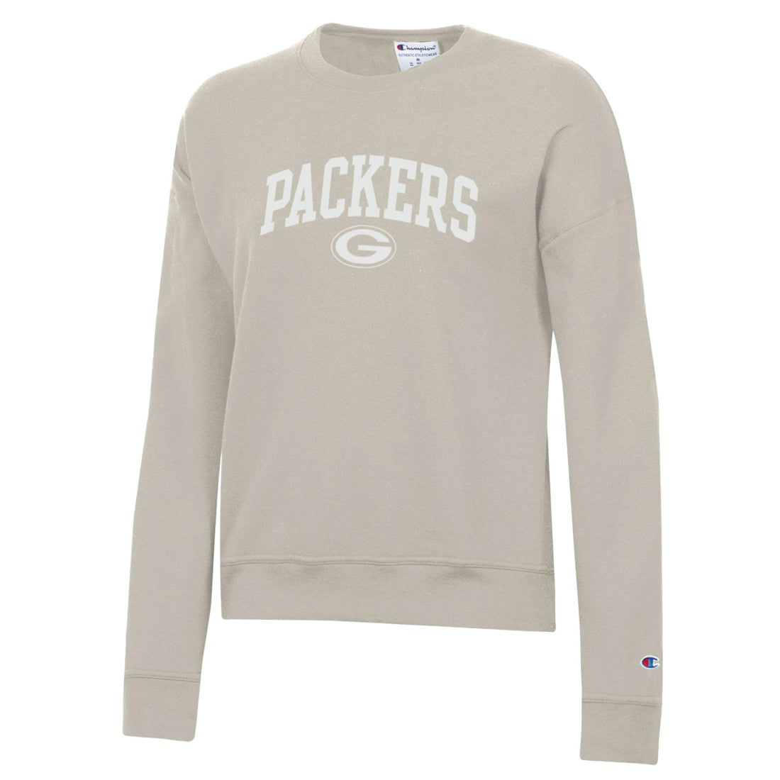 Green Bay Packers Champion Women's Powerblend Cocoa Butter Fleece Sweatshirt Light Brown | NFL