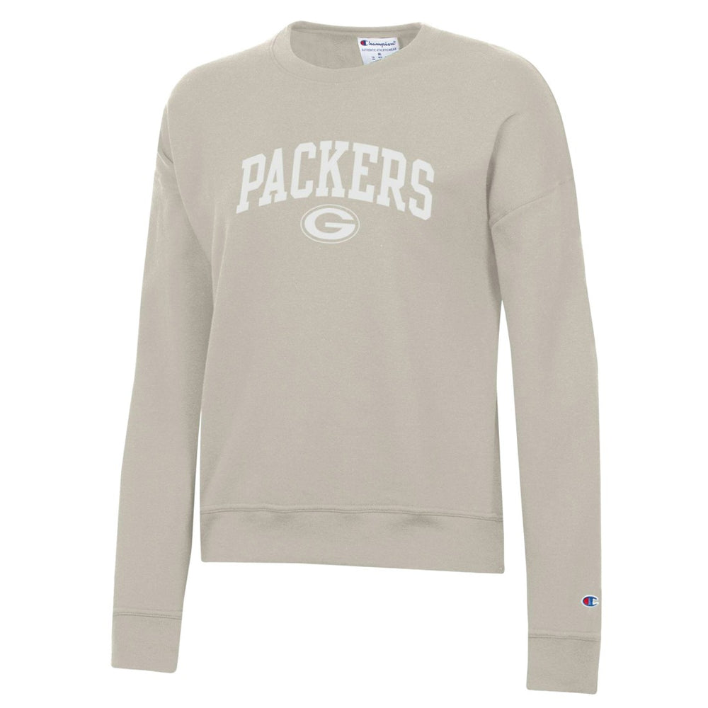 Green Bay Packers Champion Women's Powerblend Cocoa Butter Fleece Sweatshirt Light Brown | NFL