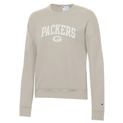 Green Bay Packers Champion Women's Powerblend Cocoa Butter Fleece Sweatshirt Light Brown | NFL