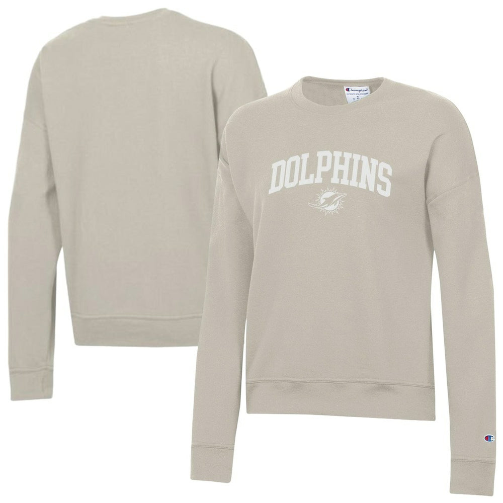 Miami Dolphins Champion Women's Powerblend Cocoa Butter Fleece Sweatshirt Light Brown | NFL