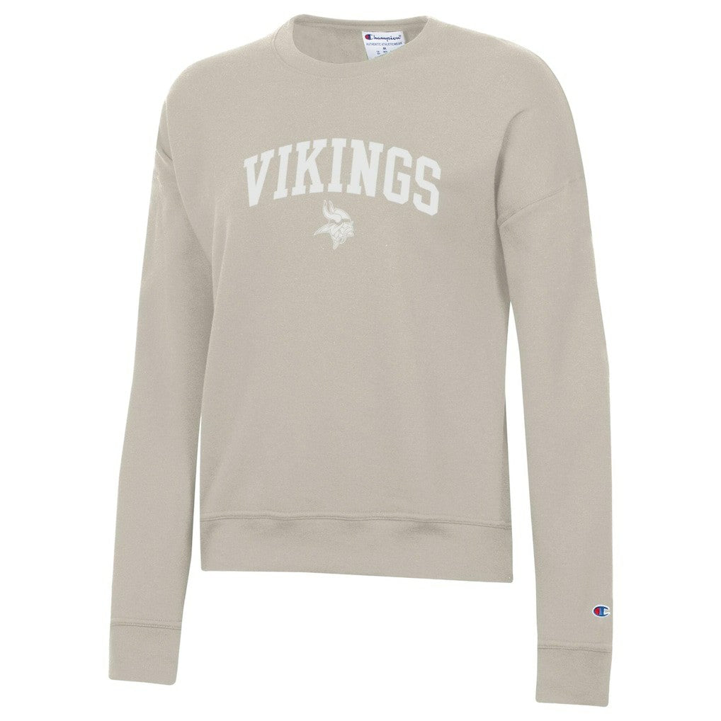 Minnesota Vikings Champion Women's Powerblend Cocoa Butter Fleece Sweatshirt Light Brown | NFL