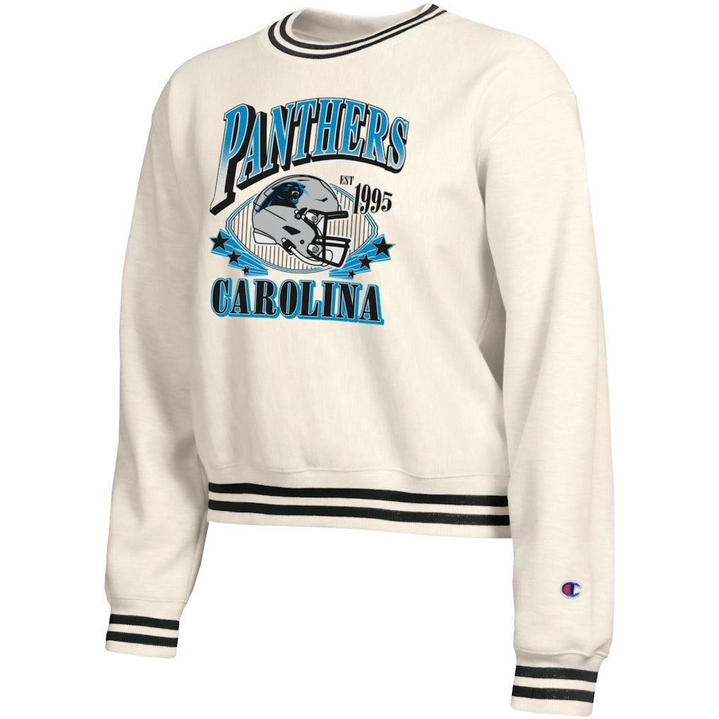 Carolina Panthers Champion Women's Reverse Weave Fleece Sweatshirt Cream | NFL
