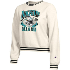 Miami Dolphins Champion Women's Reverse Weave Fleece Sweatshirt Cream | NFL