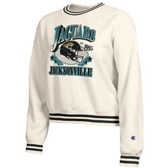 Jacksonville Jaguars Champion Women's Reverse Weave Fleece Sweatshirt Cream | NFL
