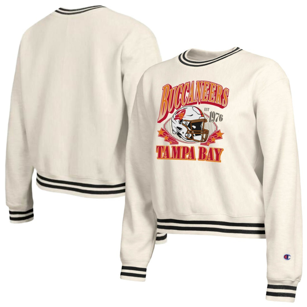 Tampa Bay Buccaneers Champion Women's Reverse Weave Fleece Sweatshirt Cream | NFL