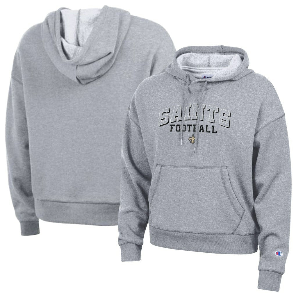 New Orleans Saints Champion Women's Triumph Tri-Blend Hoodie Gray | NFL