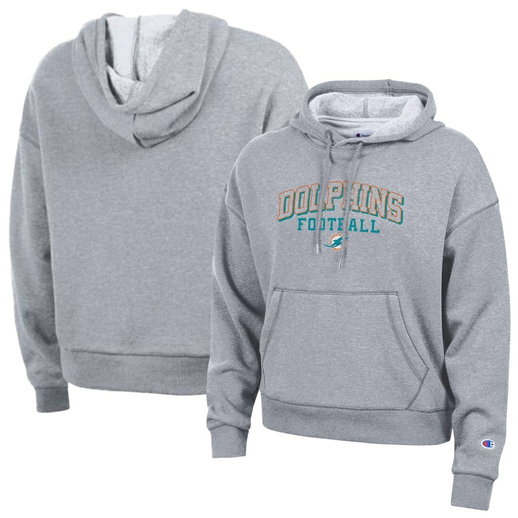 Miami Dolphins Champion Women's Triumph Tri-Blend Hoodie Gray | NFL