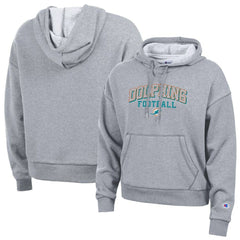 Miami Dolphins Champion Women's Triumph Tri-Blend Hoodie Gray | NFL