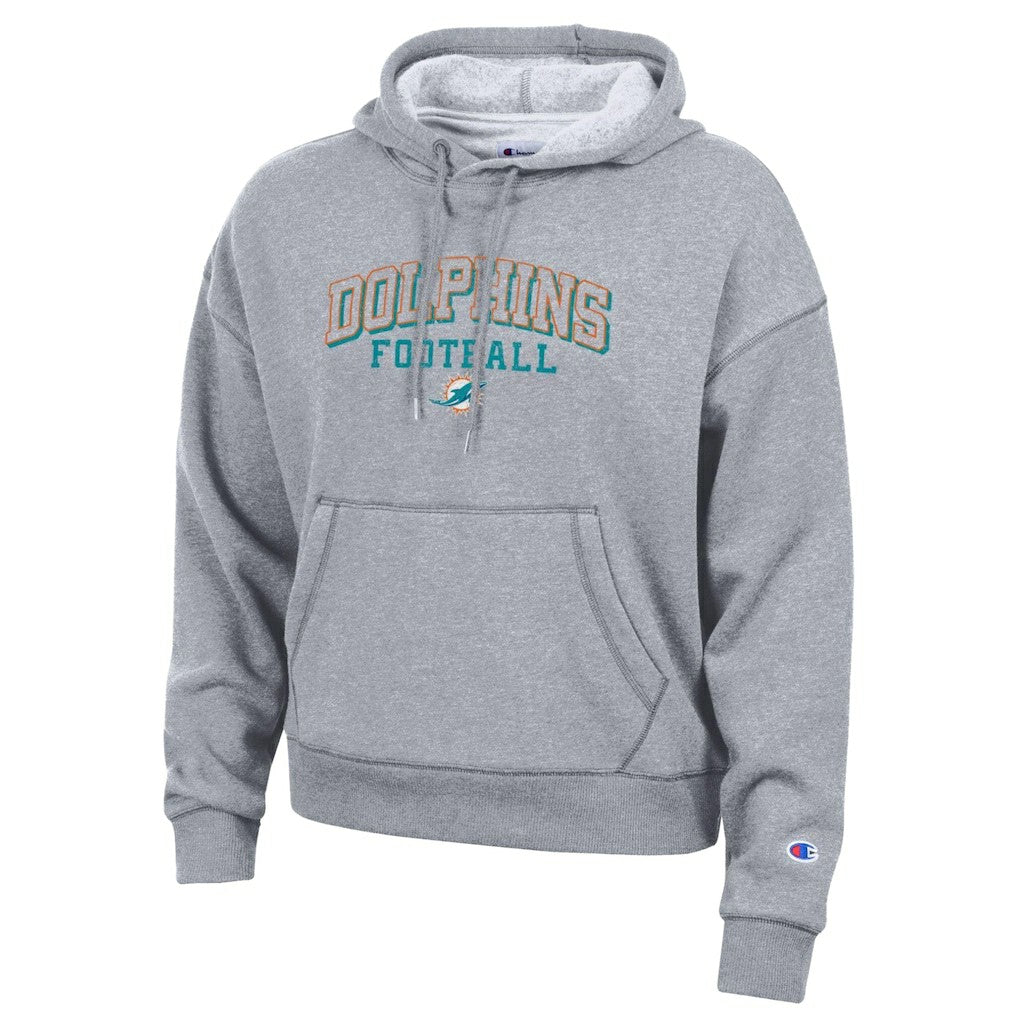 Miami Dolphins Champion Women's Triumph Tri-Blend Hoodie Gray | NFL