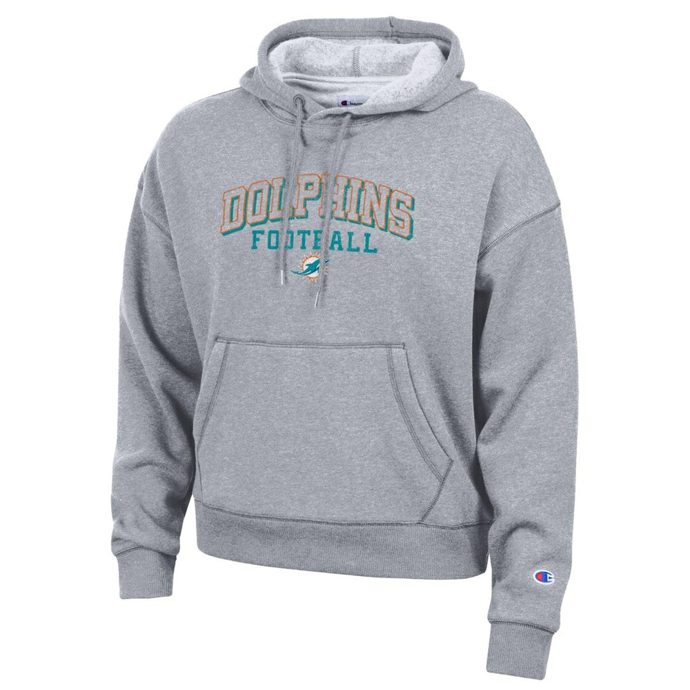 Miami Dolphins Champion Women's Triumph Tri-Blend Hoodie Gray | NFL