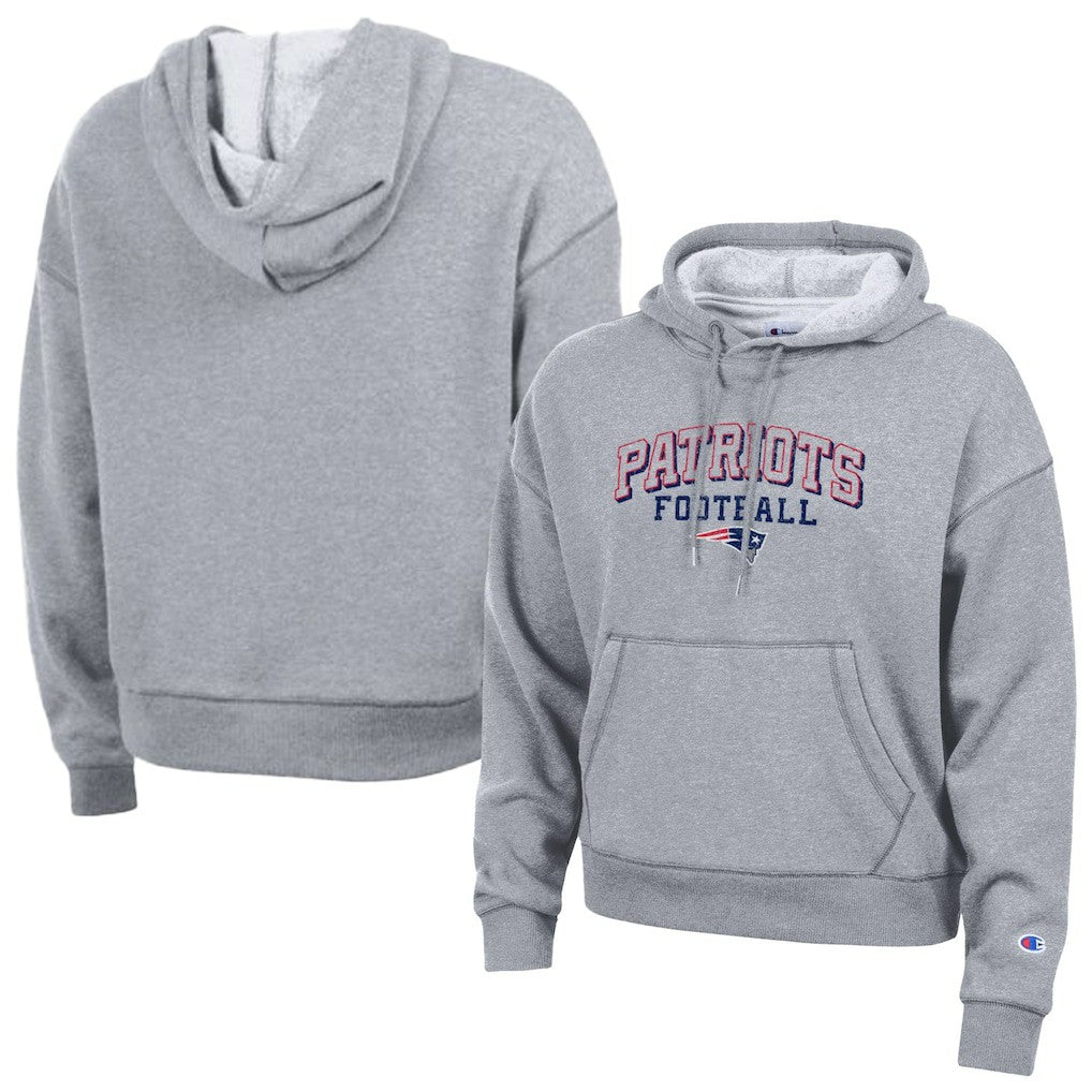 New England Patriots Champion Women's Triumph Tri-Blend Hoodie Gray | NFL