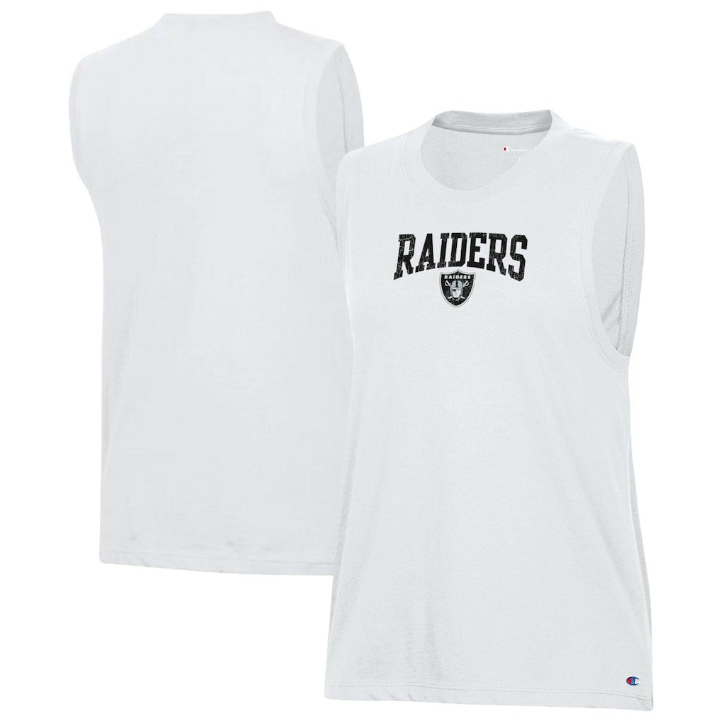 Las Vegas Raiders Champion Women's Muscle Tank Top White | NFL