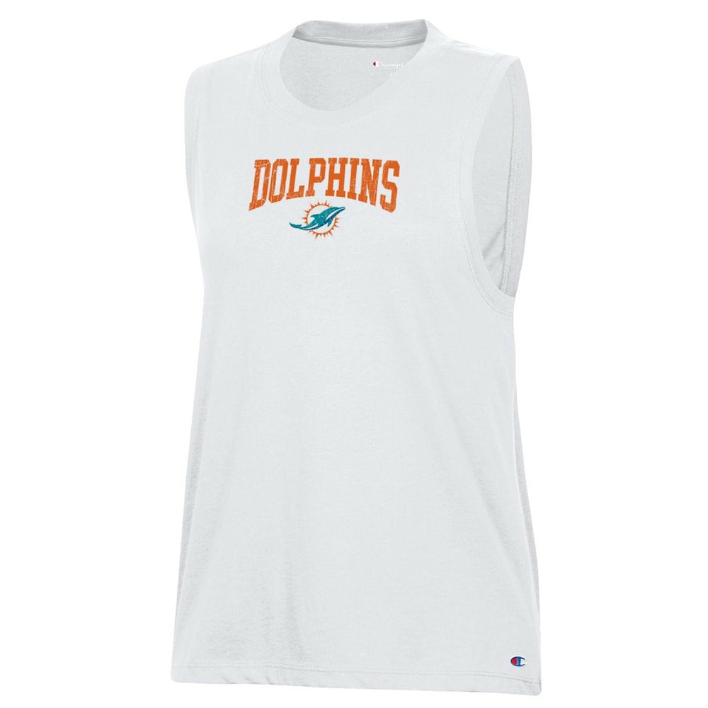 Miami Dolphins Champion Women's Muscle Tank Top White | NFL