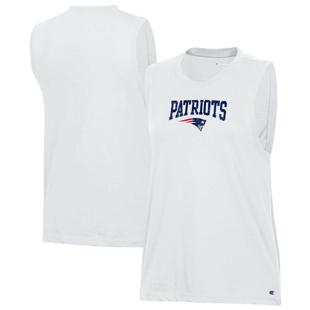 New England Patriots Champion Women's Muscle Tank Top White | NFL