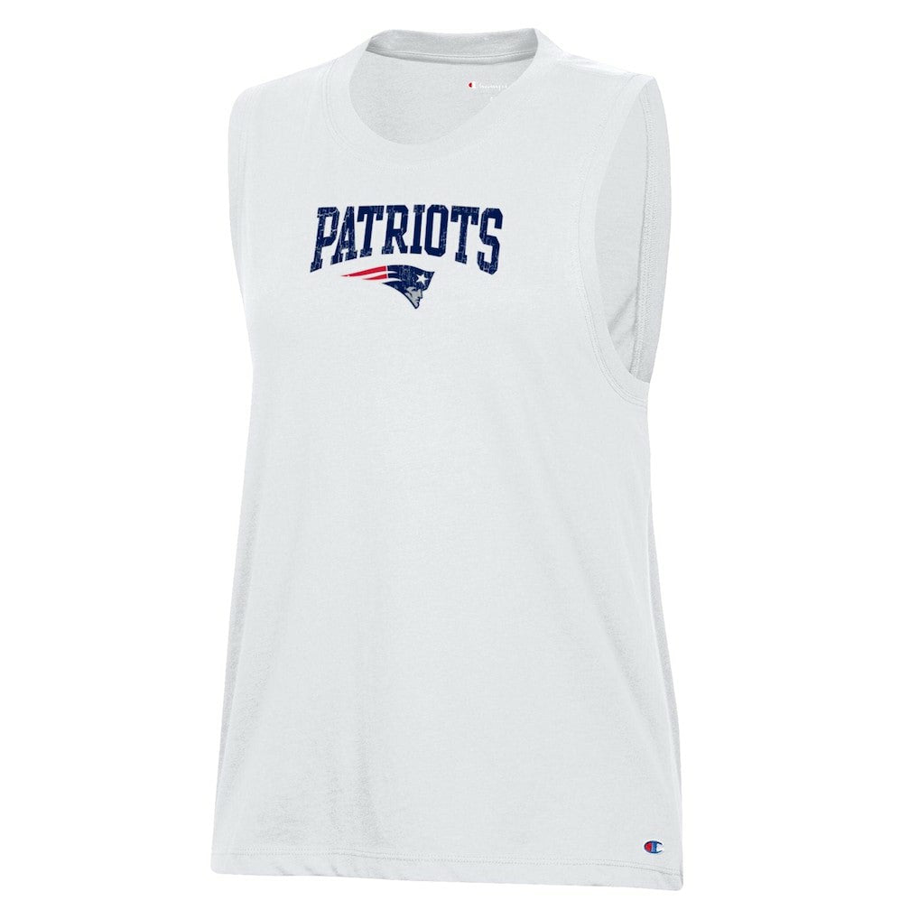 New England Patriots Champion Women's Muscle Tank Top White | NFL