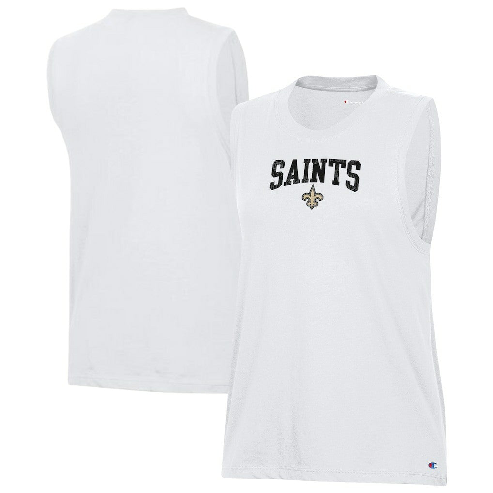 New Orleans Saints Champion Women's Muscle Tank Top White | NFL