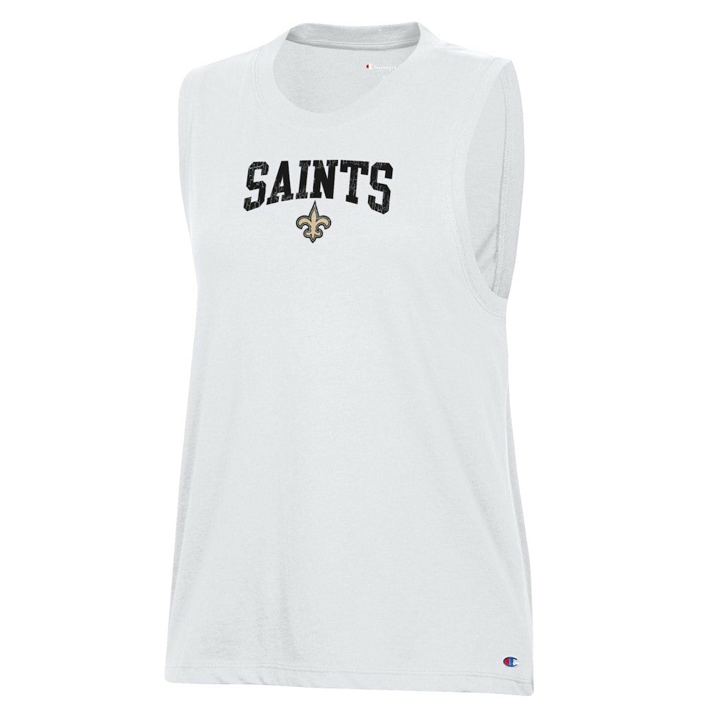 New Orleans Saints Champion Women's Muscle Tank Top White | NFL
