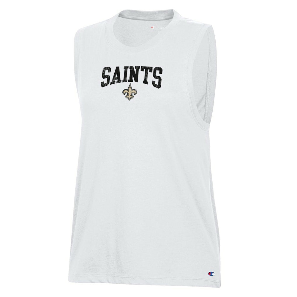 New Orleans Saints Champion Women's Muscle Tank Top White | NFL