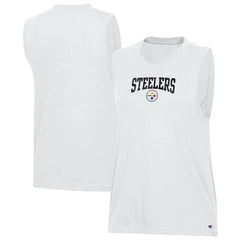 Pittsburgh Steelers Champion Women's Muscle Tank Top White | NFL
