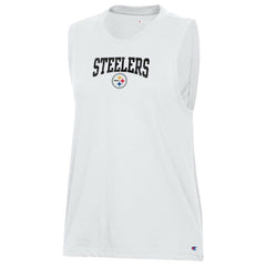 Pittsburgh Steelers Champion Women's Muscle Tank Top White | NFL