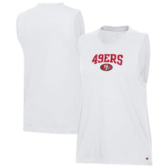 San Francisco 49ers Champion Women's Muscle Tank Top White | NFL