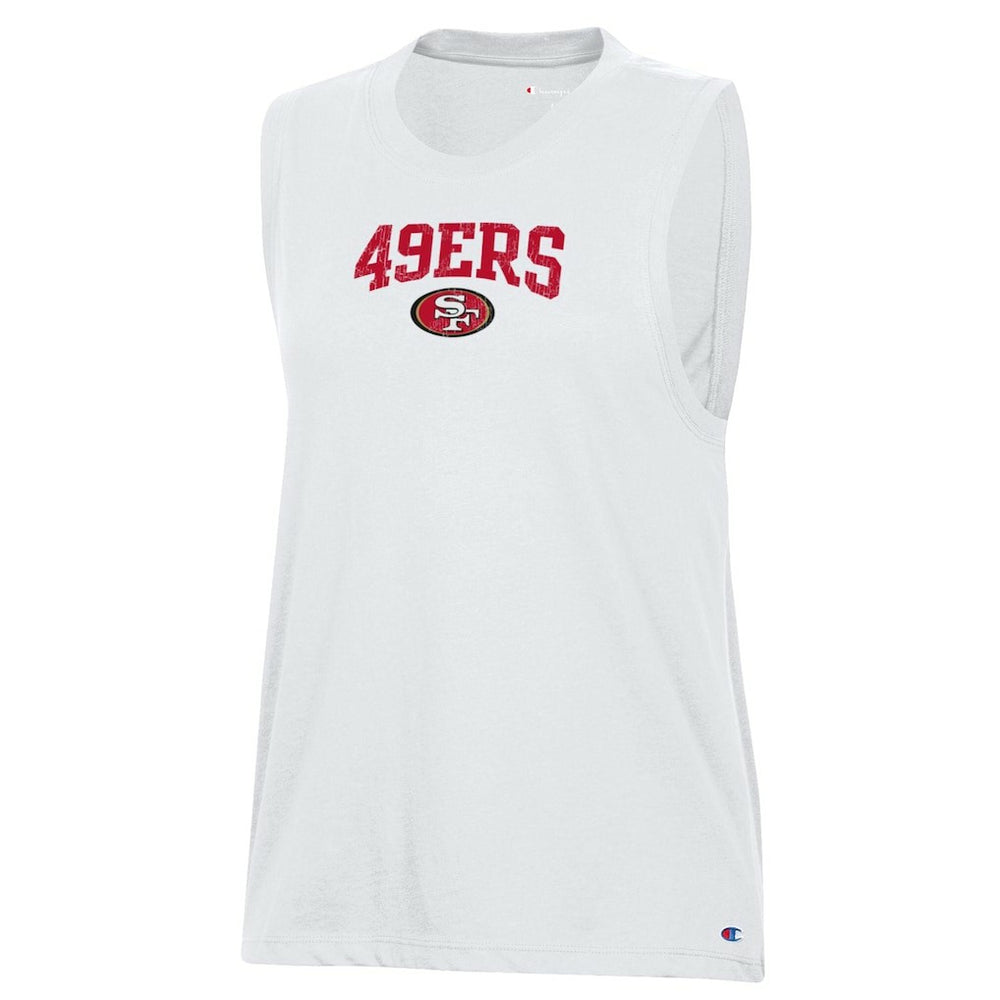 San Francisco 49ers Champion Women's Muscle Tank Top White | NFL