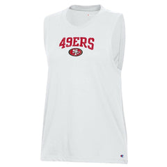 San Francisco 49ers Champion Women's Muscle Tank Top White | NFL